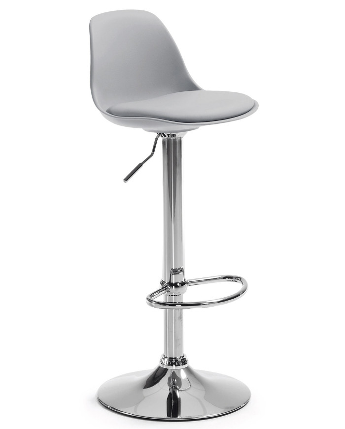 Taburete Orlando-T gris altura 60-82 cm