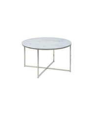 Mesa de centro Alisma 80cm patas plateadas