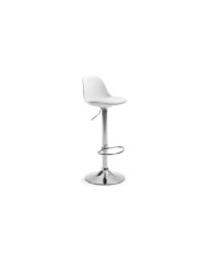 Taburete Orlando-T blanco altura 60-82 cm