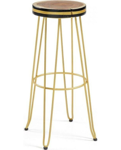 Taburete Farley    diam        45x74 cm dorado