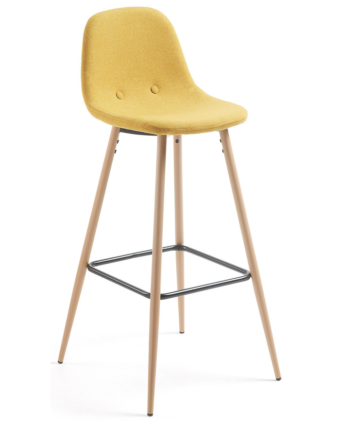 Taburete de bar Nilson 47x101 cm mostaza