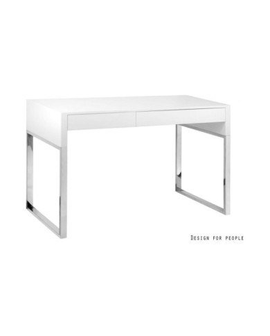 Escritorio Bora 120x60 cm blanco y plateado