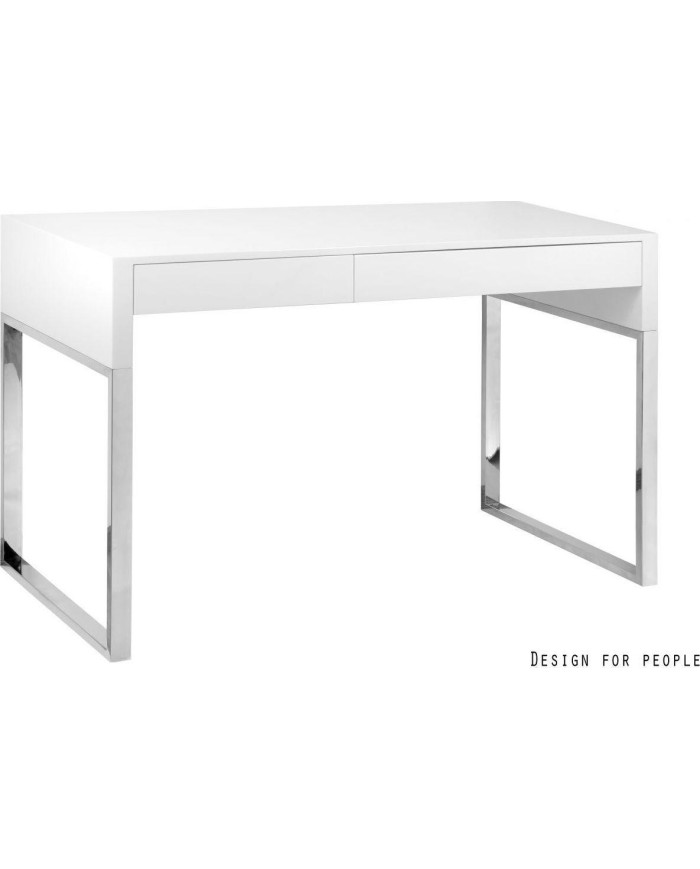 Escritorio Bora 120x60 cm blanco y plateado