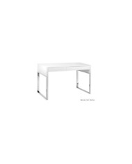Escritorio Bora 120x60 cm blanco y plateado