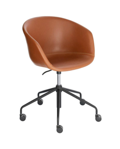 Silla de oficina Zadine 72x7688 cm, cuero ecológico marrón