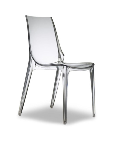 Silla Vanity 49x88 cm Gris transparente