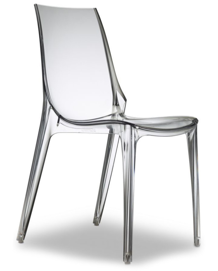 Silla Vanity 49x88 cm Gris transparente