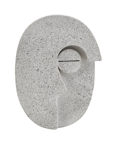 Decoración pared Face 11x14 cm gris