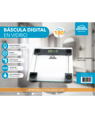 Bascula Digital Peso Corporal Mod He-Jy-220