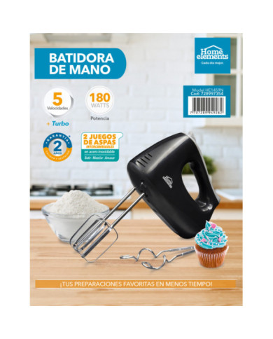 Batidora Electrica 5Vel Mas Turbo Mod He 1459 Home
