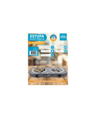 Estufa 2P Electrica Gris Jaspeado He-003Lg
