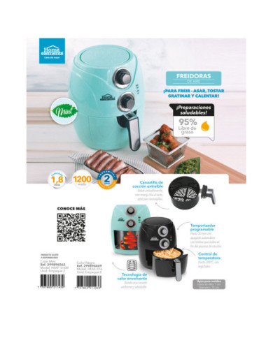 Freidora Aire 1,8 Lts Sin Aceite Mint