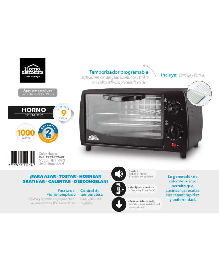 Horno Tostador 9 Lts Nf
