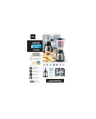 Licuadora Hebl1055N Vaso Vidrio C/Picat Silver 6 Vel+2 Pulso