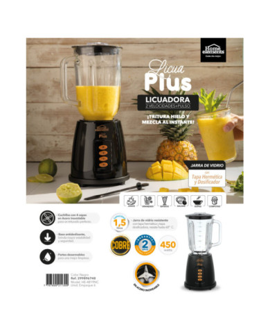 Licuadora Licuaplus Vaso/Vid 2 Vel Mas Pulso He4819Nc