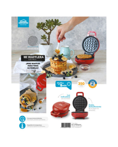 Mi Wafflera 12 Cm Roja