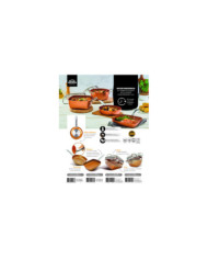 Olla 22 Cm Tapa Vidrio Cobre