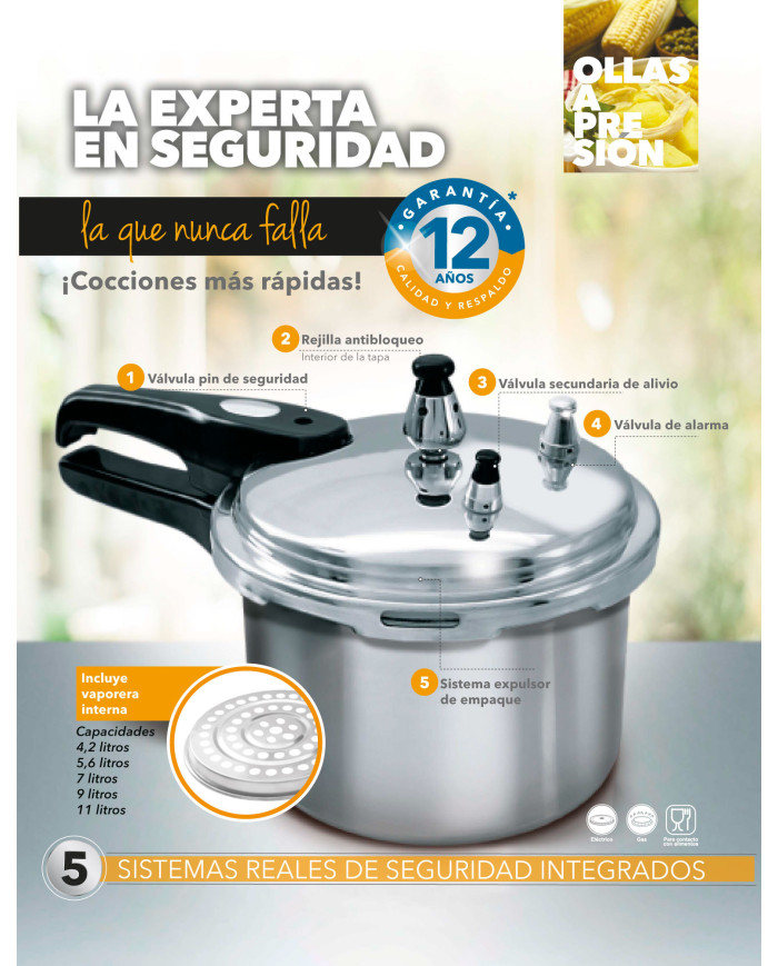 Olla A Presion 3,2Lt Modelo Heop32L
