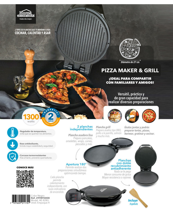 Pizza Maker 1300W Ref. He-828G