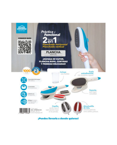 Plancha Vapor Vertical & Accesorios Ref. He-017