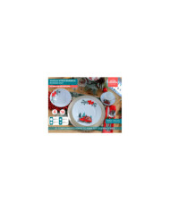 Vajilla Vitroceramica 4/16 Navidad Hevv-1601 Noche Buena