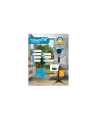 Ventilador Pedestal Negro 16 Caja X 1 Hecrsf-16Ac Aspa Color