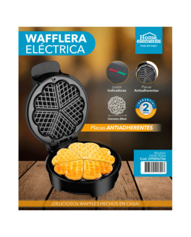 Wafflera Negra Hew-906N