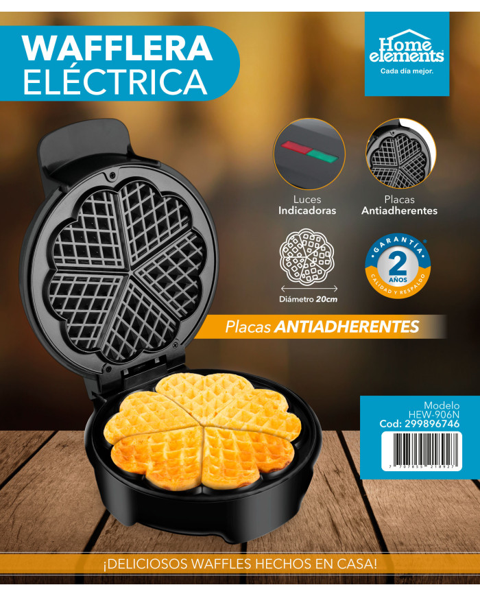 Wafflera Negra Hew-906N