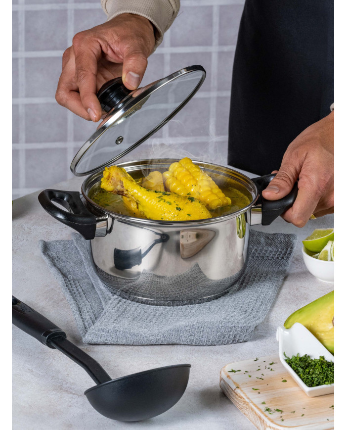 Bateria 7 Pzas  Acero Inox T/V Home Elements