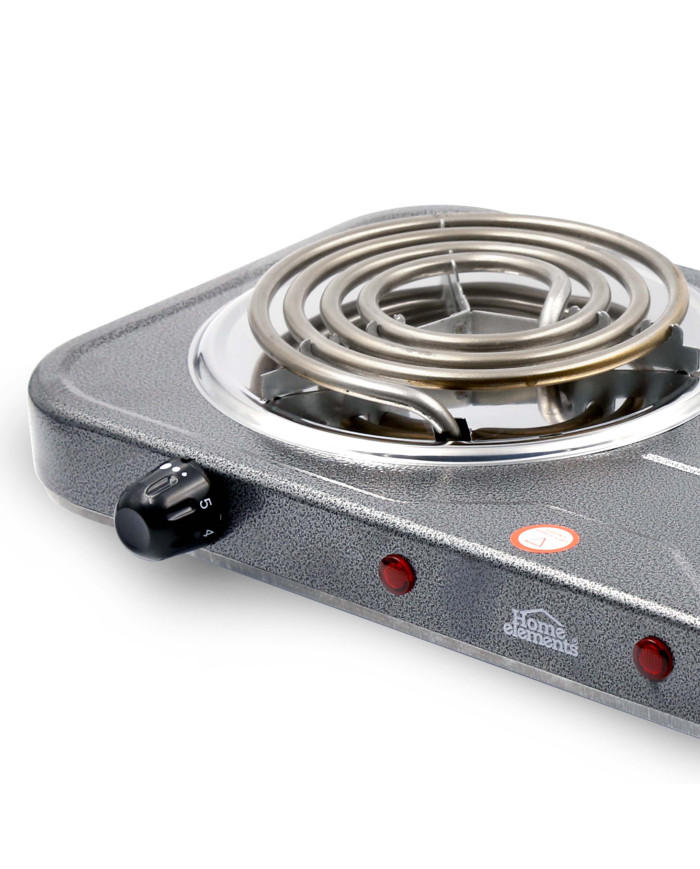 Estufa 2P Electrica Gris Jaspeado He-003Lg