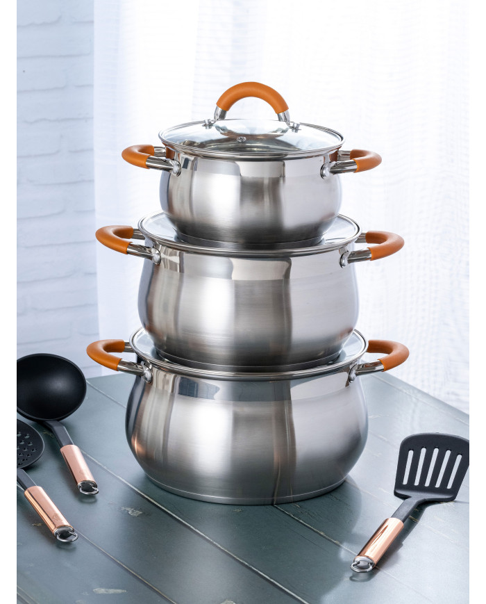 Olla 18 Cm Acr. Inox. Tp. Vid. Insertos Scona.