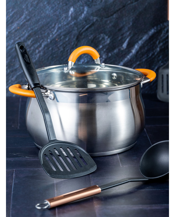 Olla 22 Cm Acr. Inox. Tp. Vid. Insertos Scona.