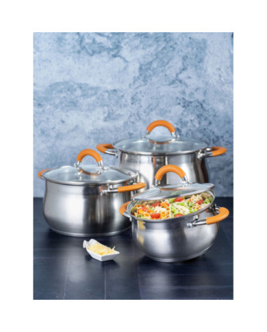 Olla 24 Cm Acr. Inox. Tp. Vid. Insertos Scona.