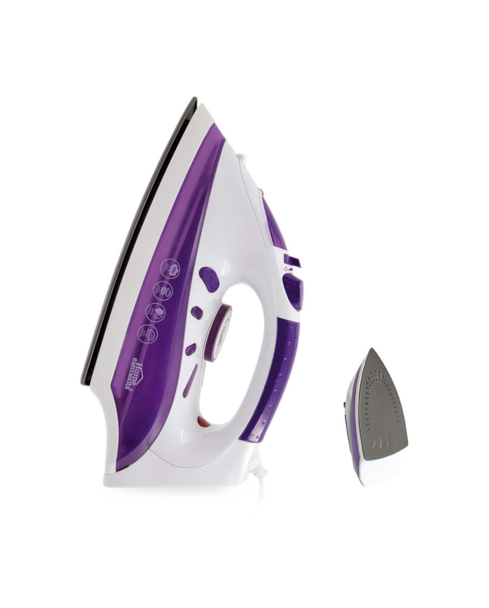 Plancha Hepl-268 Vapor Y Seco Antiadherente Home Elements