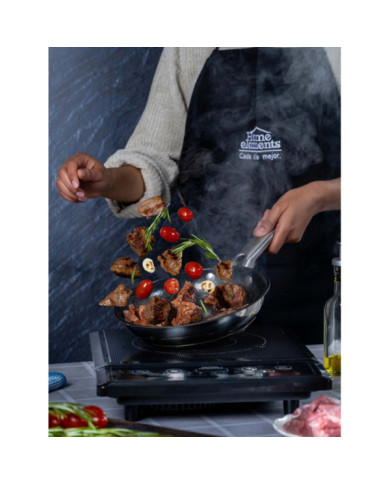 Sarten 20 Cm Sin Tapa Acero Inox Interior Antiadherente