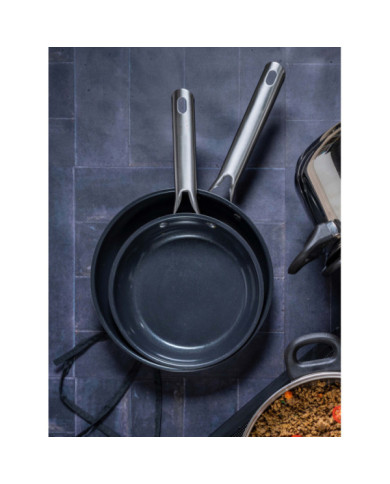 Sarten 26 Cm Sin Tapa Acero Inox Interior Antiadherente