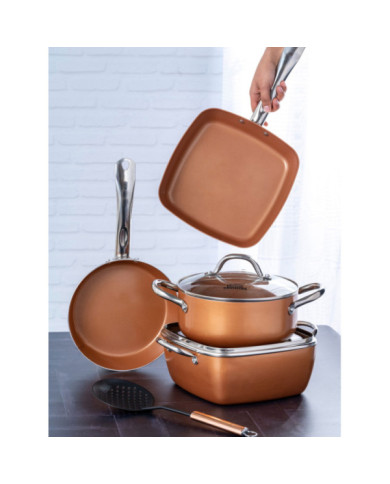Sarten Cuadrado 24 Cm Cobre