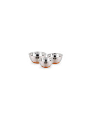 Setx3 Bowl 16-20-22Cm Acero Inox Base Antides Silicona Coppe