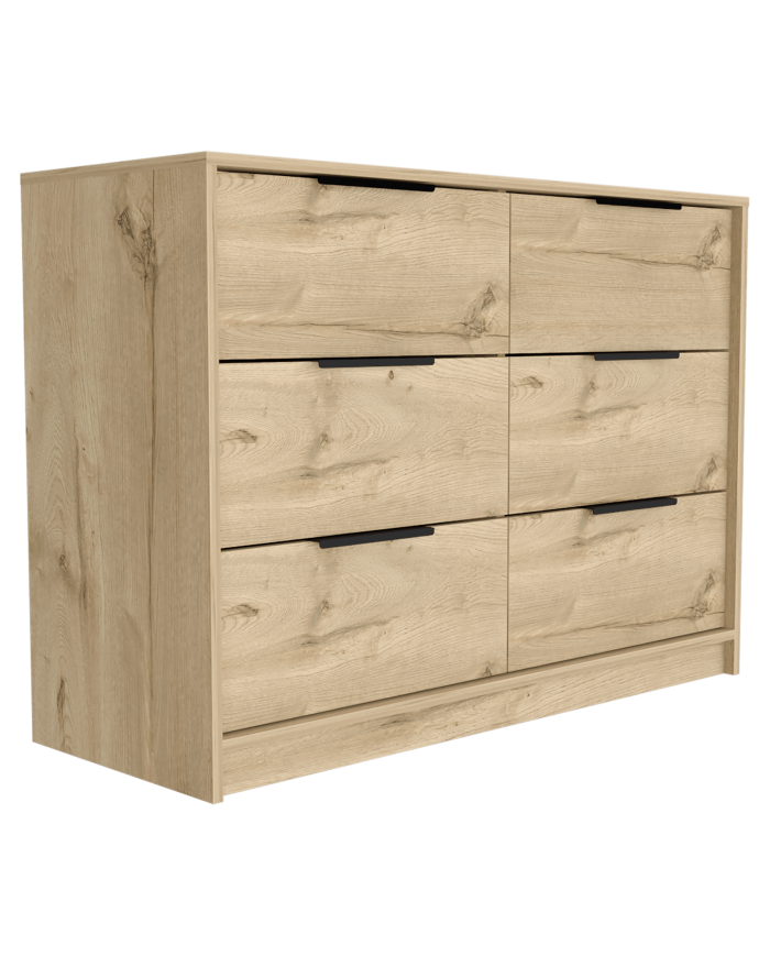 Organizador Wesley, Café Claro, con Cuatro Cajones Organizadores