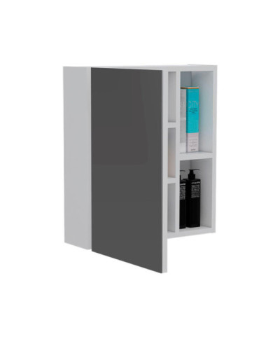 Gabinete de Baño Labell, Blanco, con Puerta Espejo y Entrepaños