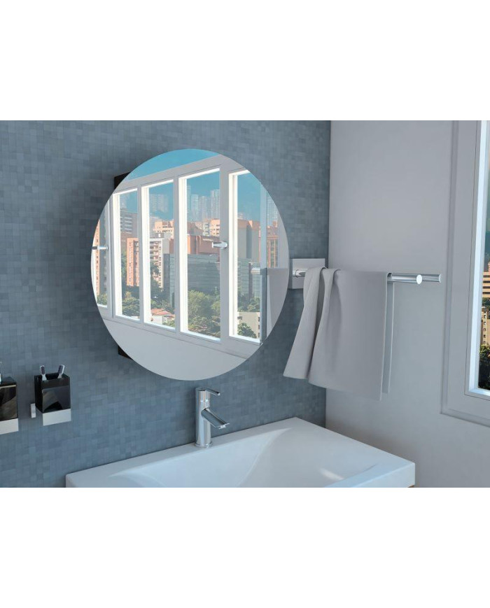 Gabinete de Baño Denzel, Wengue, con Puerta Espejo y Dos Entrepaños