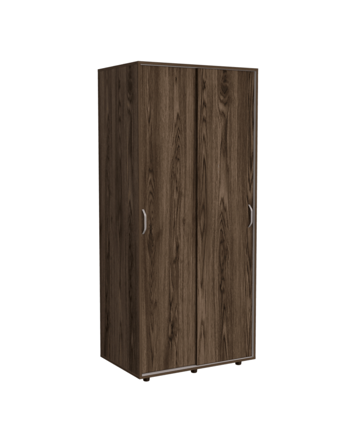 Closet Irmac, Chocolate y Blanco, con Dos Puertas Deslizables