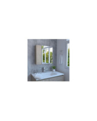 Gabinete de Baño Apolis, Miel, con Puerta Espejo y Dos Entrepaños Para Ubicar Múltiples Objetos