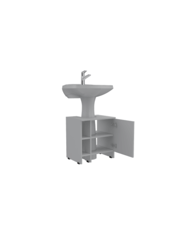 Mueble Lavamanos Omahi, Blanco, con Variedad de Entrepaños