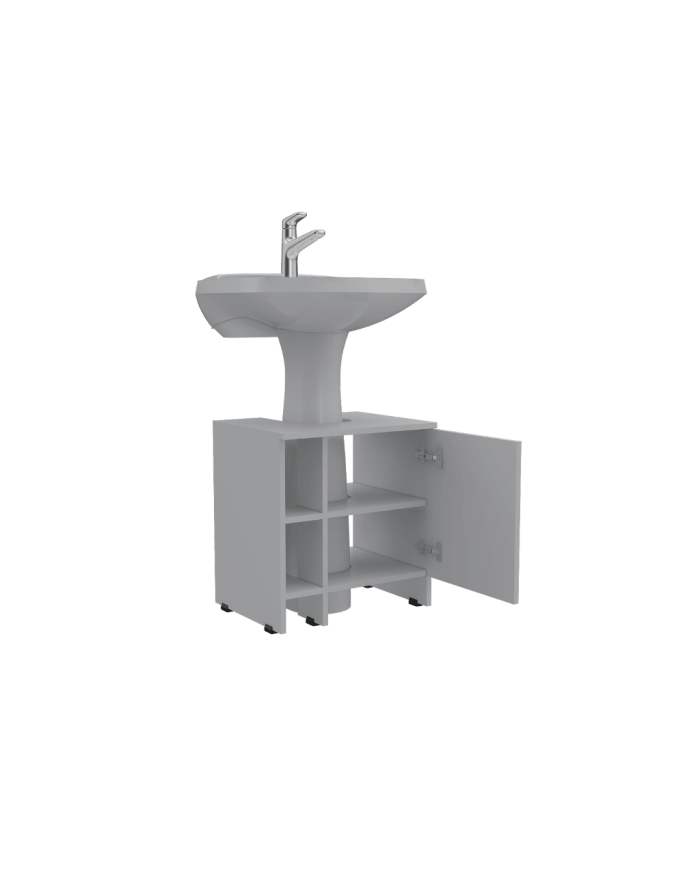 Mueble Lavamanos Omahi, Blanco, con Variedad de Entrepaños