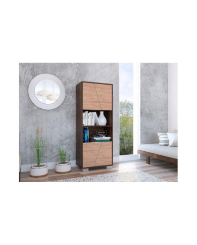 Biblioteca Orus, Miel y Caoba, con Cinco Entrepaños