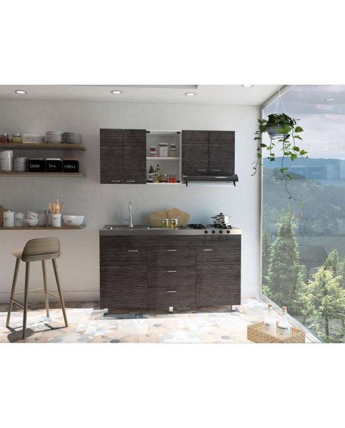 Cocina Integral Laurel, Gris y Blanco, No Incluye Mesón